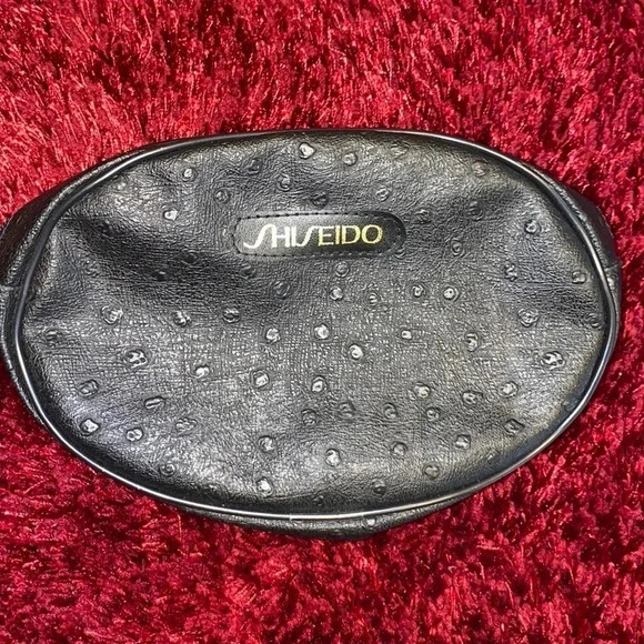 Shiseido black faux leather  makeup bag - Picture 2 of 12